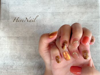 ハイブネイル(Hive nail)/秋ネイル