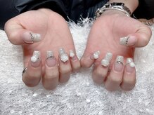 レアネイル 新宿(le'a nail)/フラッシュ×バラネイル