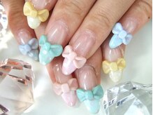 プリンセス(Princess)/リボン3D★マカロンネイル