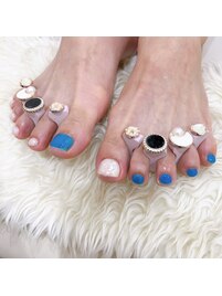 ワンカラー☆ケア☆フットネイル