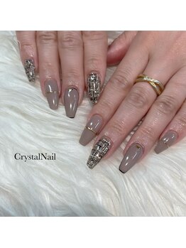 クリスタルネイル ボンベルタ橘店(CRYSTAL NAIL)/大人ツイード☆
