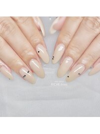 シンプルハートホロネイル