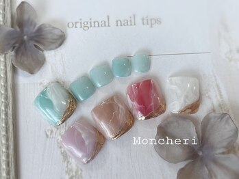 モンシェリ(Moncheri)/大理石風ネイル