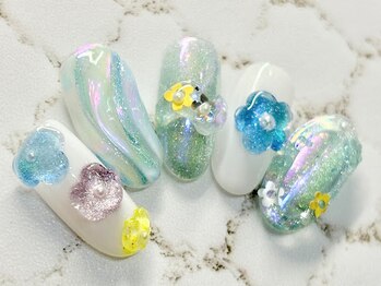 チェリーズネイル(Cherrys Nail)/ぷっくり フラワーネイル