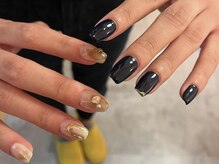 サクノネイル(SAKUNONAIL)/ネイビーブラウンネイル