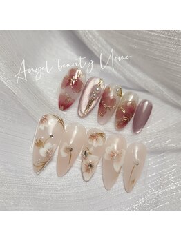 エンジェルビューティー 上野(Angel Beauty)の写真/《初回オフ込み♪定額4980円～》繊細な手描きアートも思いのまま♪高い技術を持つネイリストが担当！