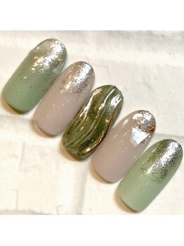 ライト ネイルズ ニシノミヤ(light nails NISHINOMIYA)/凸凹ニュアンスネイル☆