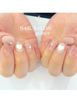 ネイルサロン グリッター(NAIL SALON glitter)/バレンタインネイル