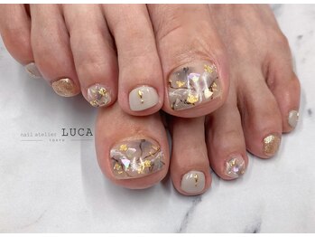 ネイルアトリエルカ(nail atelier LUCA)/W-953　大人可愛い大理石ネイル