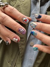 アトリエループ(atelier Loop by shiho)/shiho個性的リボンネイル