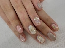 ディーネイル 四条烏丸(D-nail)/【春井】ツリー×ミラーネイル