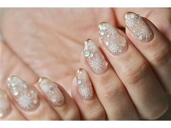 ファン ネイルサロン スクール(Fun)/冬の結晶ネイル