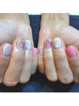 マニエネイル(mani e nail)/初夏のニュアンスネイル/ピンク