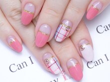 キャンアイドレッシー ヨコハマ元町店(Can I Dressy)/チェック柄ネイル