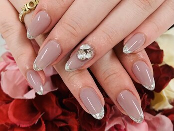 ダブルネイル(Double Nail)/【ほり】大人ガラスフレンチ