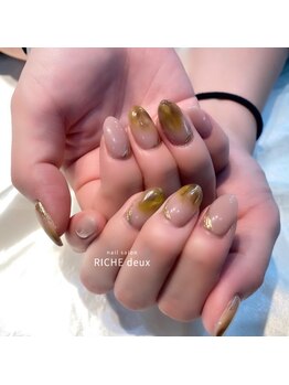 リッシュ ドゥ(RICHE deux)/ニュアンス×ミラーネイル