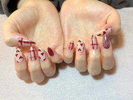 ハートネイル　クリスマス