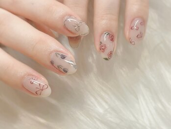 スリーラッシュアンドエルフネイル 折尾浅川店(threelash&elf.nail)/【パラジェル】フラワーネイル