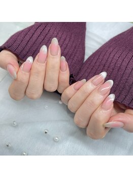 センスネイル(Sense nail)の写真/じゅわっと血色感×爪先キラキラが可愛い《チークネイル¥8500》が人気♪色変更◎パラジェル&フィルイン対応