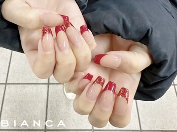 ビアンカ 恵比寿西口店(Bianca)/赤ネイルフレンチ/N¥6300¥R7300