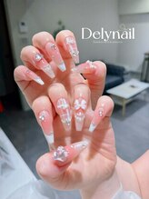 デリーネイル(Dely_nail)/ガーリーなリボンネイル