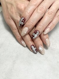 キラキラチェック柄