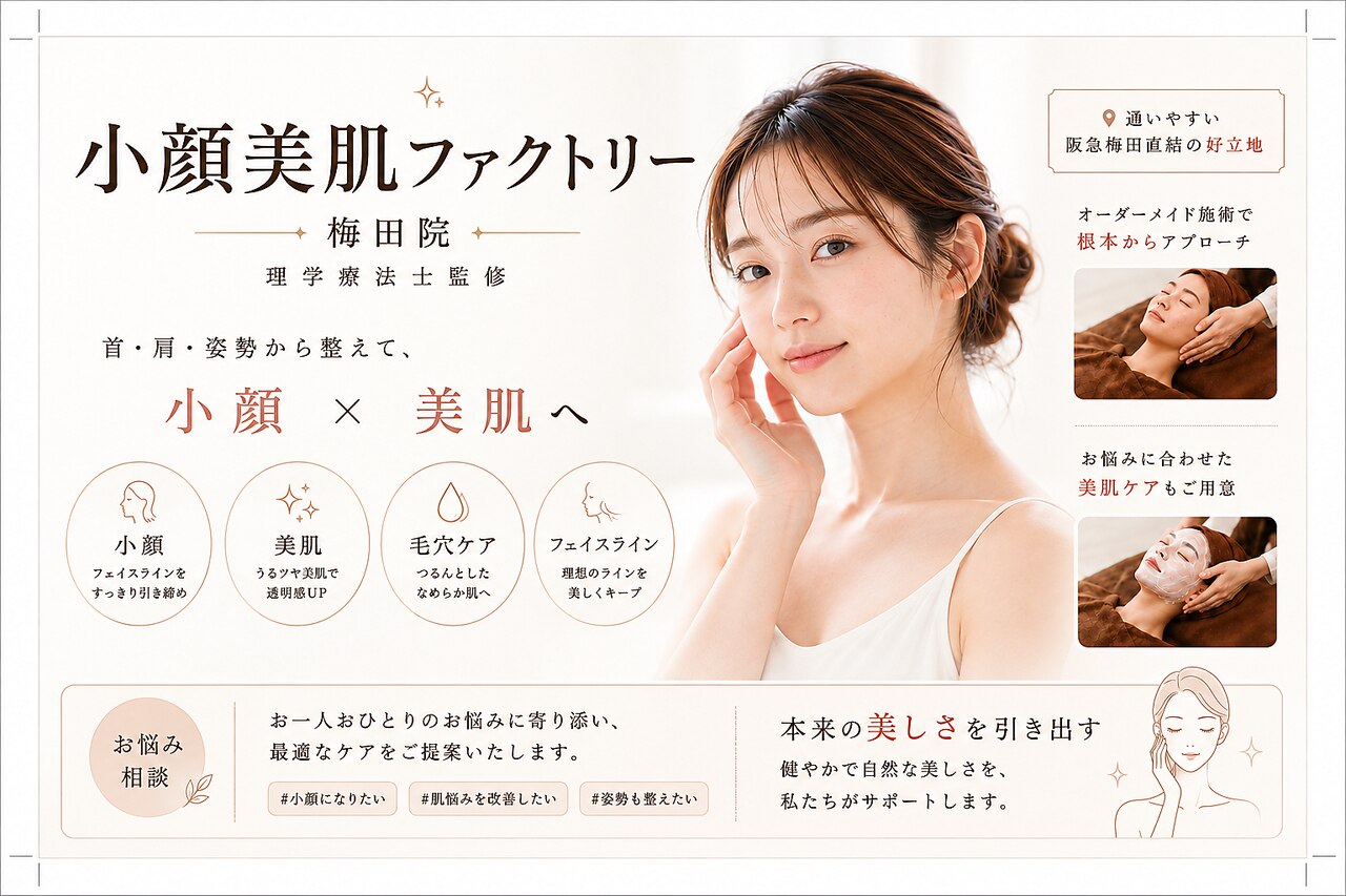 小顔美肌ファクトリー 梅田院｜ホットペッパービューティー