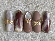 レイネイル 岐阜茜部店(RAY NAIL)/ブラウンリングネイル