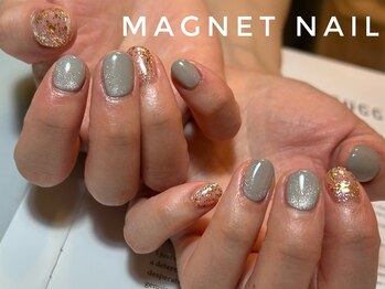 グレーマグネット*magnet nail