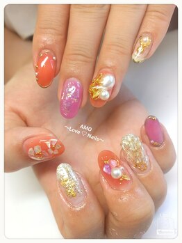 アモ ラブネイルズ(AMO Love nails)/秋モードパーツアート