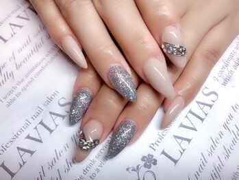 プロフェッショナル ネイルサロン ラヴィアス(LAVIAS)/スカルプ☆ワンカラ-＋アート2本