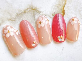 アミネイルズ(AmiNails)/桜ネイル♪