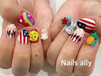 ネイルズアリー 立川店(Nails ally)/3Dネイル×キャラクター×夏