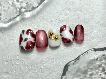 《パラジェル・フィルイン・マグネット》Nail Salon Raize都島駅前店【Hawaii館】/12月マンスリーデザイン【6000】
