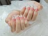 【ワンホン】チークネイル+マグネットグラデ or フレンチ ◎パラジェル取扱い