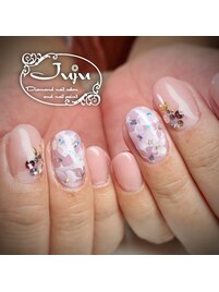 エアジェル　紫陽花ネイル