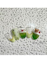 夏のクリームソーダネイル♪