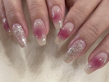 アイネイルズ 渋谷店(I nails)/【Yuki.f】ピンクチーク