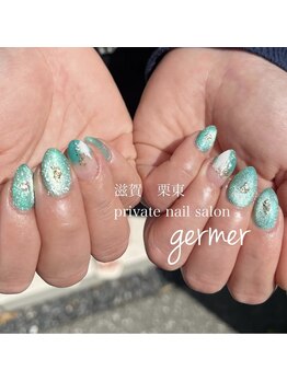 夏らしいグリーンマグで♪