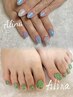 【H&F】  ハンドこだわりデザイン5500円+フットワンカラー  10480円