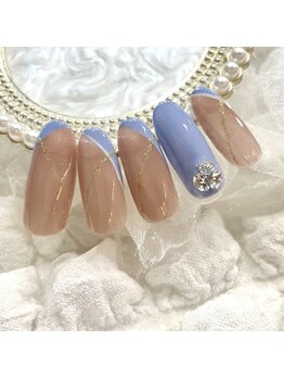 9月大人可愛いおでかけネイル