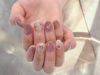 ネイル アヴァンス あべのルシアス店(Nail AVANCE.)/押し花ネイル shihomi 