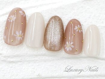 ラグジュアリーネイルズ カワグチ(Luxury Nails Kawaguchi)/手描き*フワラーネイル