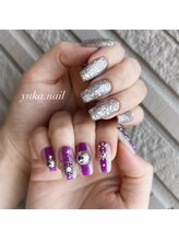 ユカネイル(yuka.nail)/個性派/シルバー/パープル