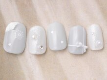 アイネイルズ 天神今泉店(I-nails)/雪冬ブルーリボンハート