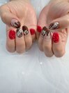 バレンタインネイル