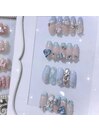 水色ネイル サンプル