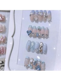 水色ネイル サンプル