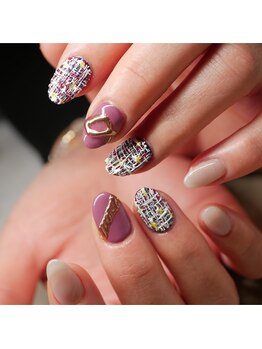 プラス(Plus)/tweed nail