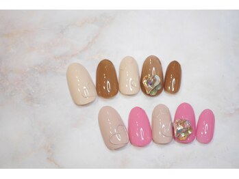 ブリオン 六本松店(Bullion)/ハートビジューネイル